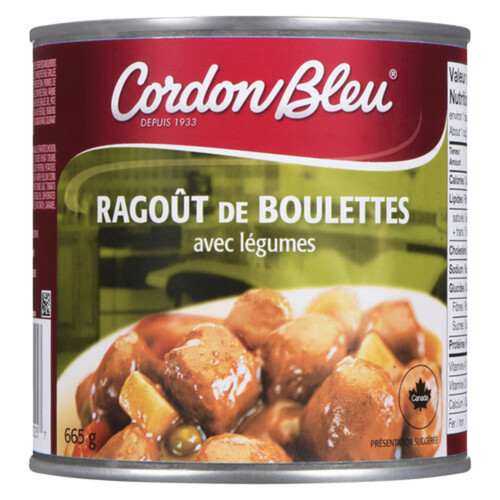 Cordon Bleu Meatballs in Gravy With Vegetables 665 g Voilà Online