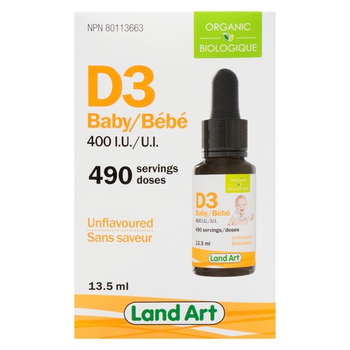 Land Art 400 I.U Baby Vitamin D3 13.5 ml