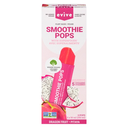 Evive Frozen Smoothie Pops Dragon Fruit 250 ml