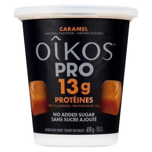 Oikos Pro No Added Sugar 1% Greek Yogurt Caramel 650 g
