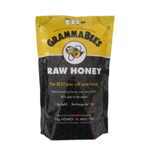 Gramma Bee's Raw Honey Refill Bag 1 kg