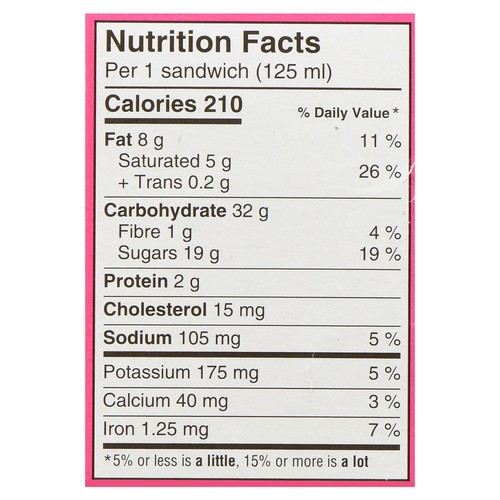 Baskin Robbins Ice Cream Sandwiches Chocolate Chip 4 x 125 ml