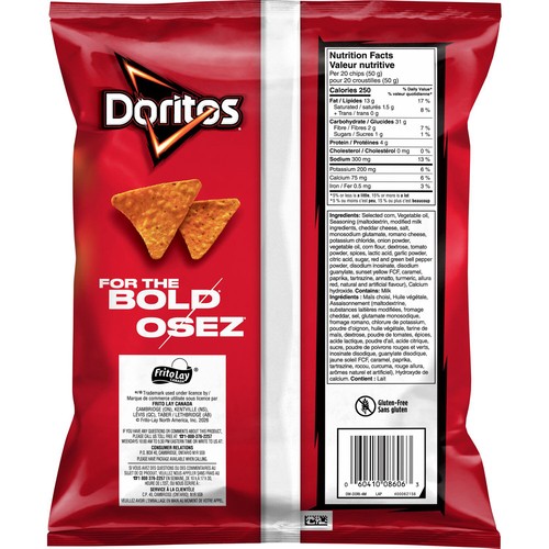 Doritos Tortilla Chips Nacho Flavoured 145 g