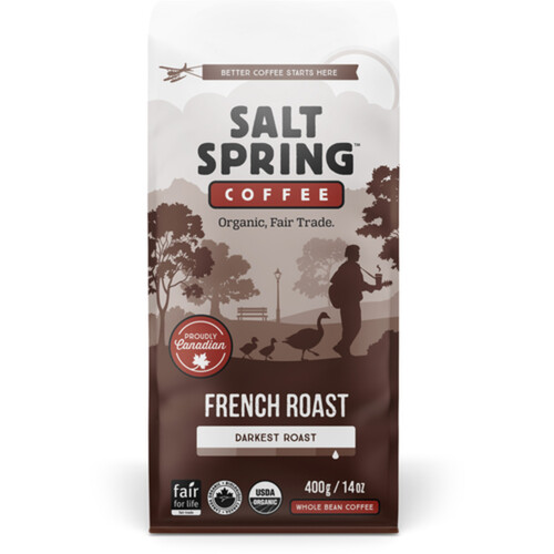 Salt Spring Organic Whole Bean Coffee French Roast 400 g