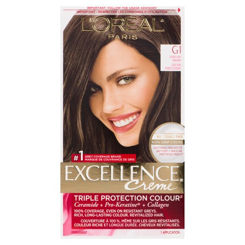 L'Oréal Paris Excellence Creme Hair Color G1 Dark Ash Brown 1 Pack