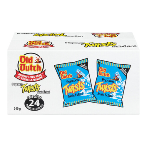 Old Dutch Popcorn Twists 24 Treat Bags 240 g