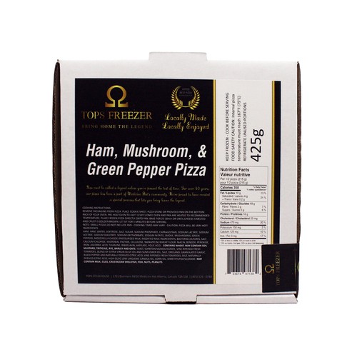 Tops Freezer Frozen Pizza Ham Mushroom & Green Pepper 425 g