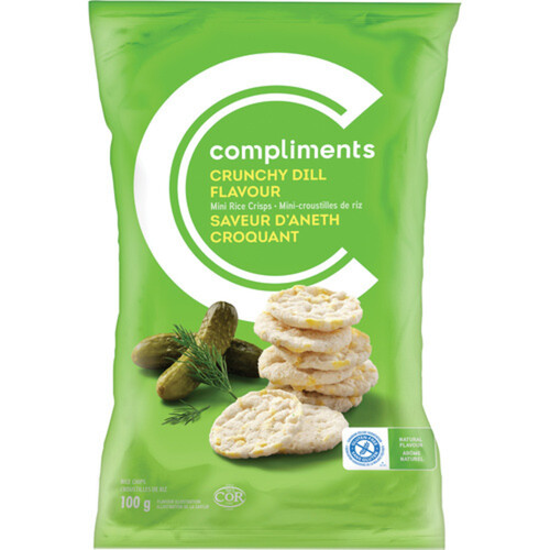 Compliments Mini Rice Crisps Crunchy Dill 100 g