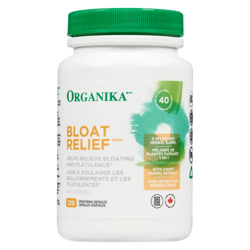 Organika Health Products Bloat Relief Supplement 120 EA