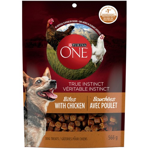 Purina ONE Dog Treats True Instinct Bites Chicken 566 g