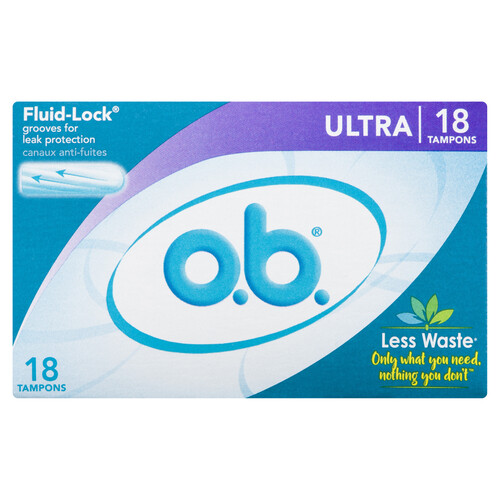 O.B. Fluid Lock Ultra Tampons 18 Count