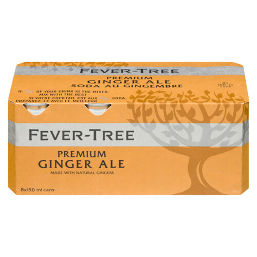 Fever-Tree Soft Drink Premium Ginger Ale Cans 8 x 150 ml (can)