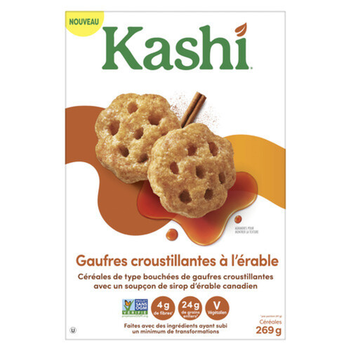 Kashi Vegan Waffle Crisp Cereal Maple 269 g