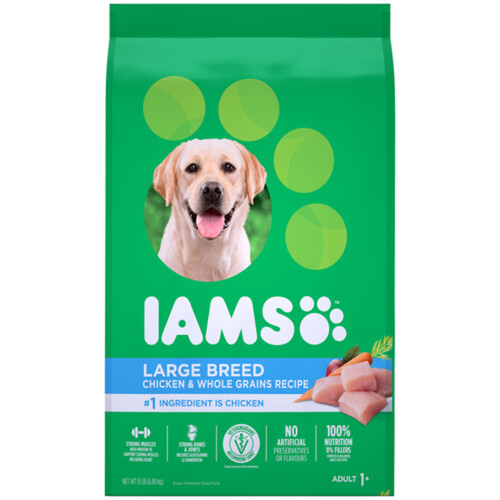IAMS Adult Large Breed Dry Dog Food Chicken & Whole Grains 6.8 kg