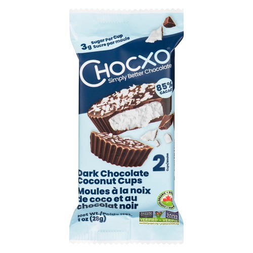 Chocxo Dark Chocolate Coconut Cups 2 x 14 g