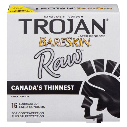 Trojan Condoms Bareskin Raw 16 EA