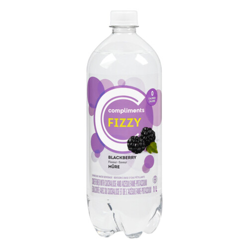 Compliments Sparkling Water Fizzy Blackberry 1 L (bottle)
