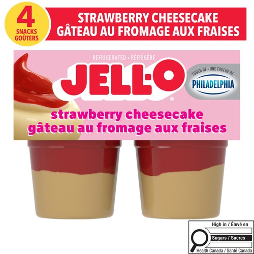Jell-O Cheesecake Snacks Strawberry 396 g - Voilà Online Groceries