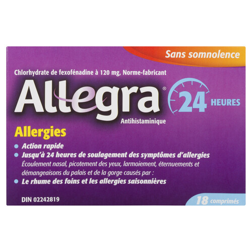 Allegra Allergies 24 Hour Relief Tablets 18 EA