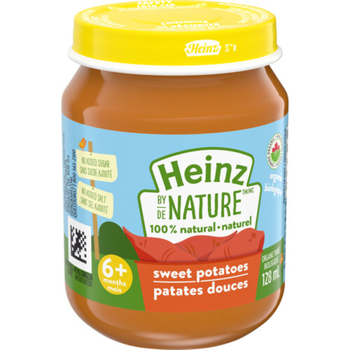 Heinz by Nature Organic 100% Natural Baby Food Sweet Potatoes Purée 128 ml