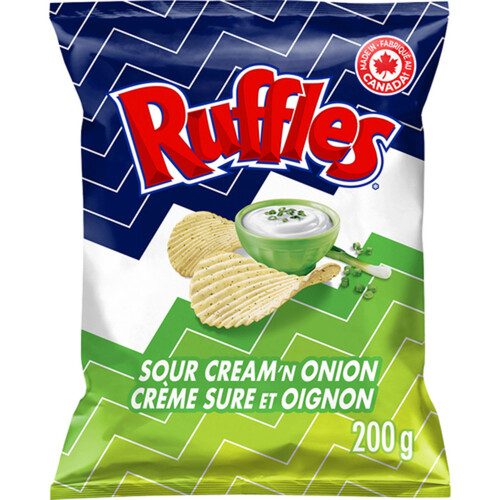 Ruffles Potato Chips Sour Cream 'N Onion 200 g