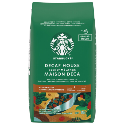 Starbucks Ground Coffee Decaf House Blend 340 g