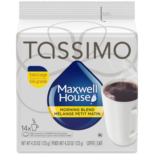 Tassimo Maxwell House Coffee Pods Morning Blend Serve T-Discs Extra Large 123 g
