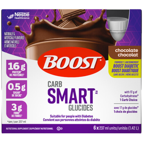 Boost Diabetic Drink Chocolate 6 x 237 ml