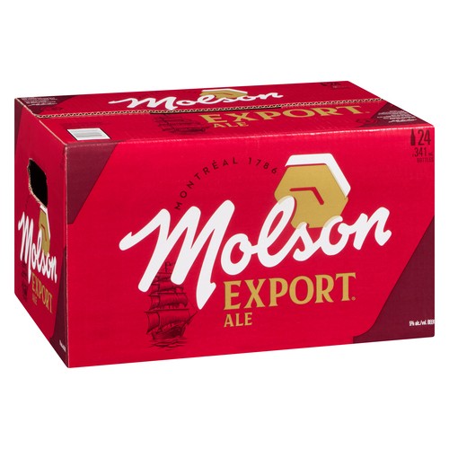 Molson Export Ale Beer 5% Alcohol 24 x 341 ml (bottles)