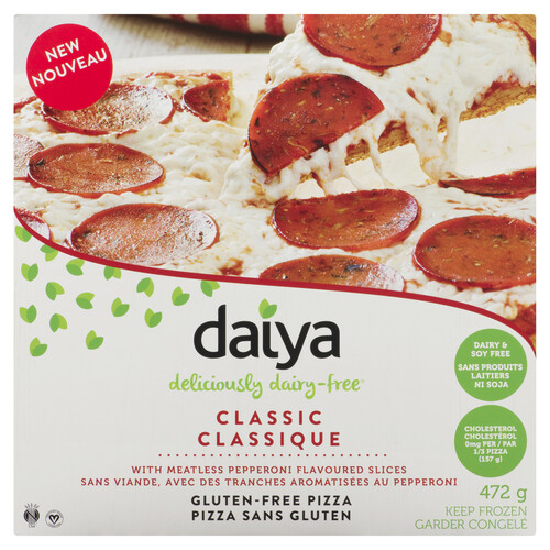 Daiya Frozen Gluten-Free Vegan Meatless Pepperoni Pizza 472 g