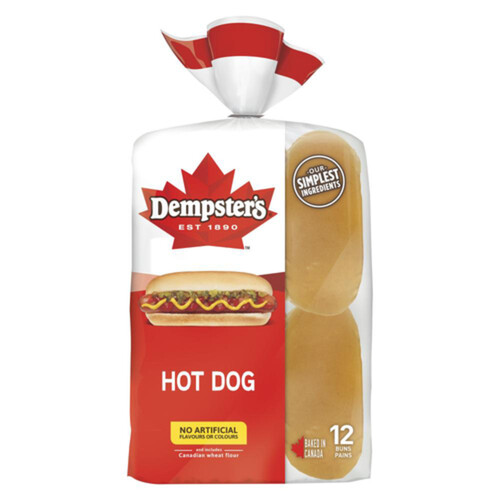 Dempster's Hot Dog Buns Original 12 Pack