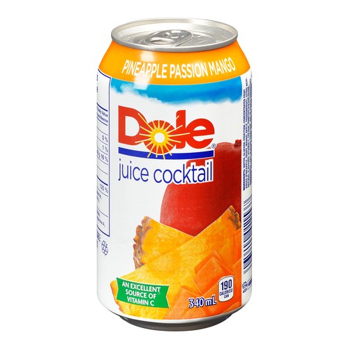 Dole Juice Cocktail Pineapple Passion Mango 340 ml (can)
