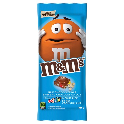 M&M's Milk Chocolate Bar Mini Crisp Rice 107 g