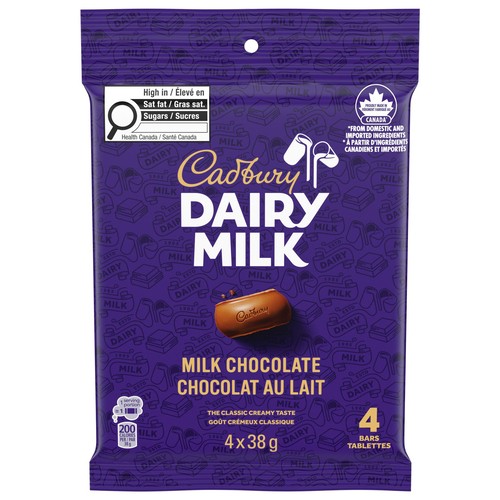 Cadbury Dairy Milk Original Chocolate Bars 4 Pack Of 38 g