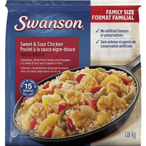 Swanson Frozen Skillet Meal Sweet And Sour Chicken 1.19 kg 