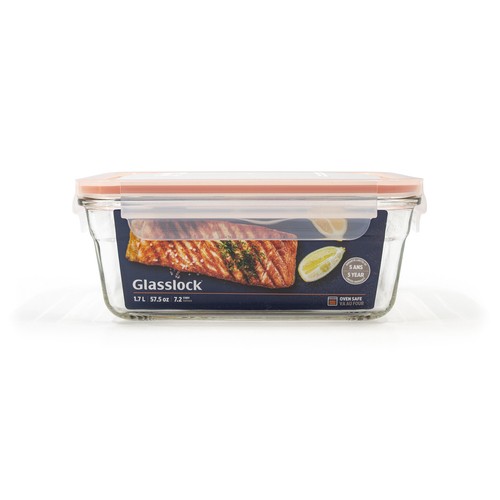 Glasslock Container Rectangle 1.7 L