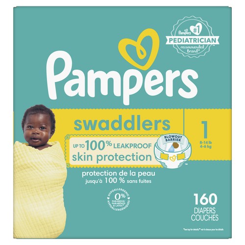 Pampers Swaddlers Diapers Size 1 160 Count
