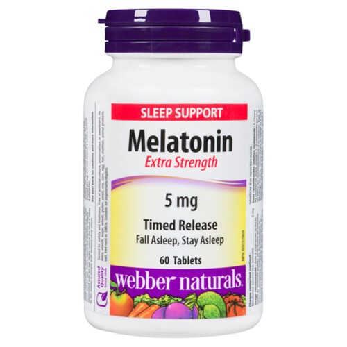 Webber Naturals Time Released Melatonin 5 mg 60 Tablets