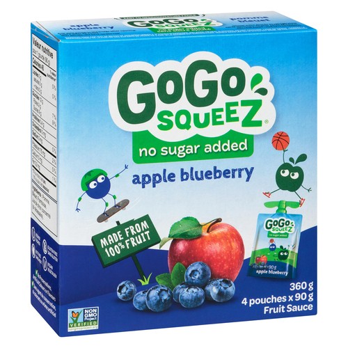 GoGo Squeez Fruit Sauce Apple Blueberry 360 g