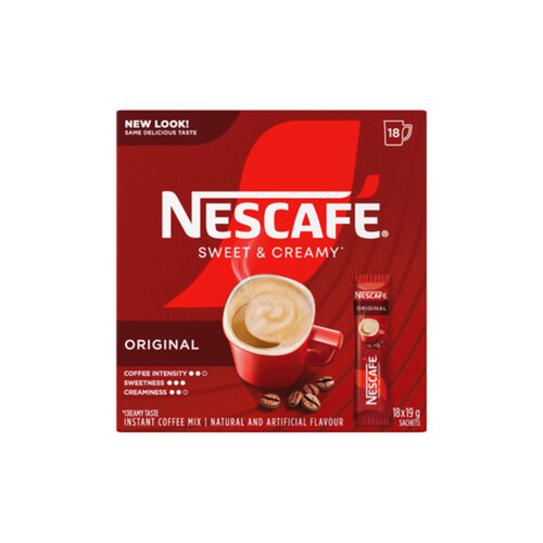 Nescafé Instant Coffee Sweet & Creamy Original 18 Sachets 351 g