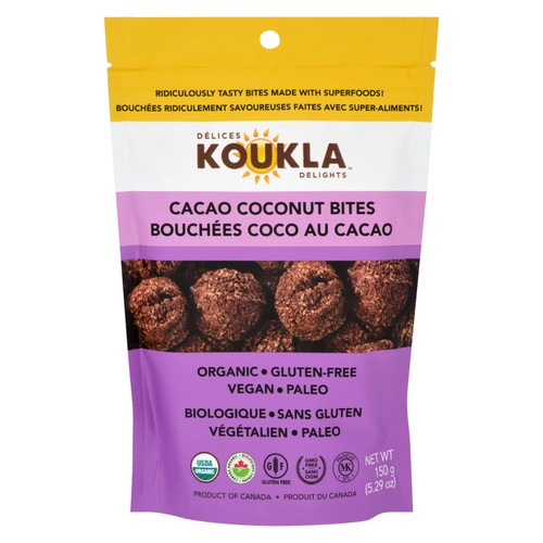 Koukla Delights Gluten-Free Bites Cacao Coconut 150 g
