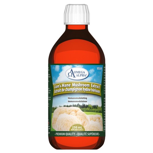 Omega Alpha Lions Mane Supplements Mushroom Extract 250 ml