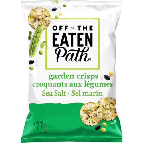 Off The Eaten Path Garden Crisps Sea Salt Rice & Pea Snacks 177 g