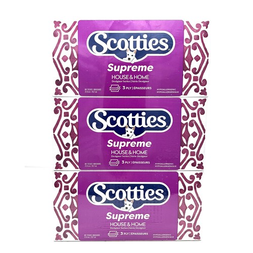 Scotties Supreme Facial Tissue 3-Ply 6 Boxes x 81 Sheets 