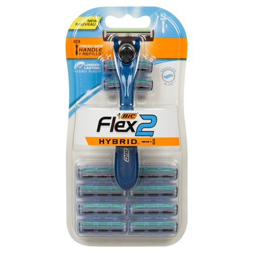 Bic Flex 2 Hybrid Handle + Refills 10 Blades