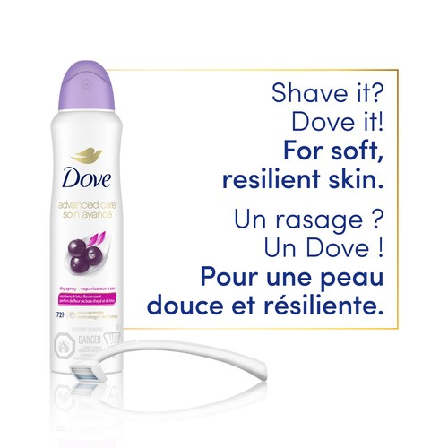 Dove Advanced Care Dry Spray Antiperspirant Açaí Berry & Lotus Flower Scent 107 g