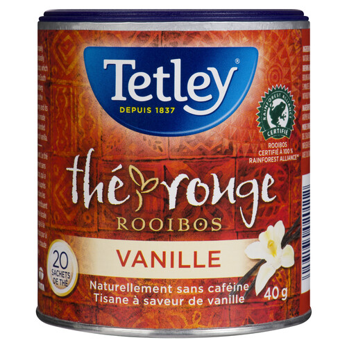 Tetley Red Tea Rooibos Vanilla 20 Tea Bags