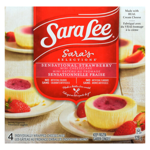 Sara Lee Frozen Cheesecake Strawberry Mini 328 g