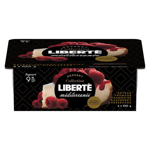 Liberte Mediterranean Yogurt Raspberry Cheesecake 4 x 100 g