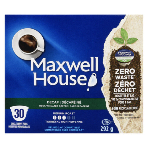 maxwell house decaf pods